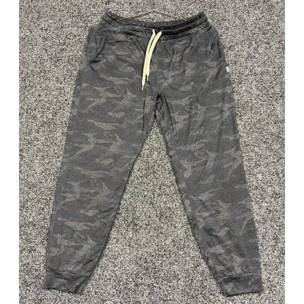 Vuori Joggers S Gray Camo Performance Pants VW303 Athleisure Activewear